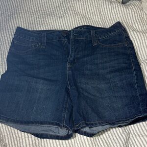 Seven Dark Blue Denim Shorts
